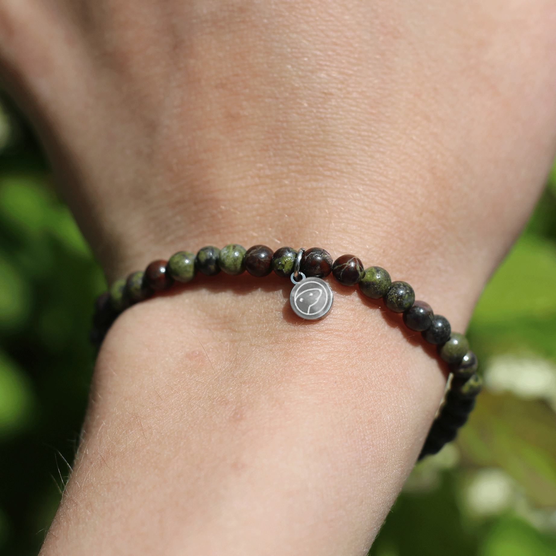 Pulsera Bloodstone, Pulsera De Cuentas, Pulsera De Piedras