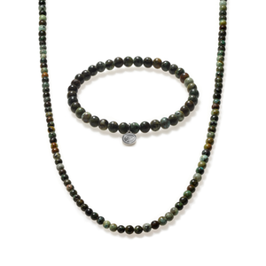 African Turquoise Beaded Duo Mini