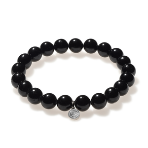 Black tourmaline beaded bracelet by Otter Spirit