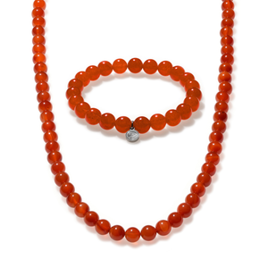 Carnelian Beaded Duo