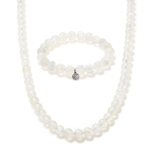 Rainbow Moonstone Beaded Duo