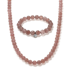 Strawberry Quartz Beaded Duo