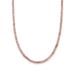 Strawberry Quartz Beaded Necklace Mini