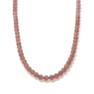 Strawberry Quartz Beaded Necklace