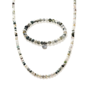 Tree Agate Beaded Duo Mini