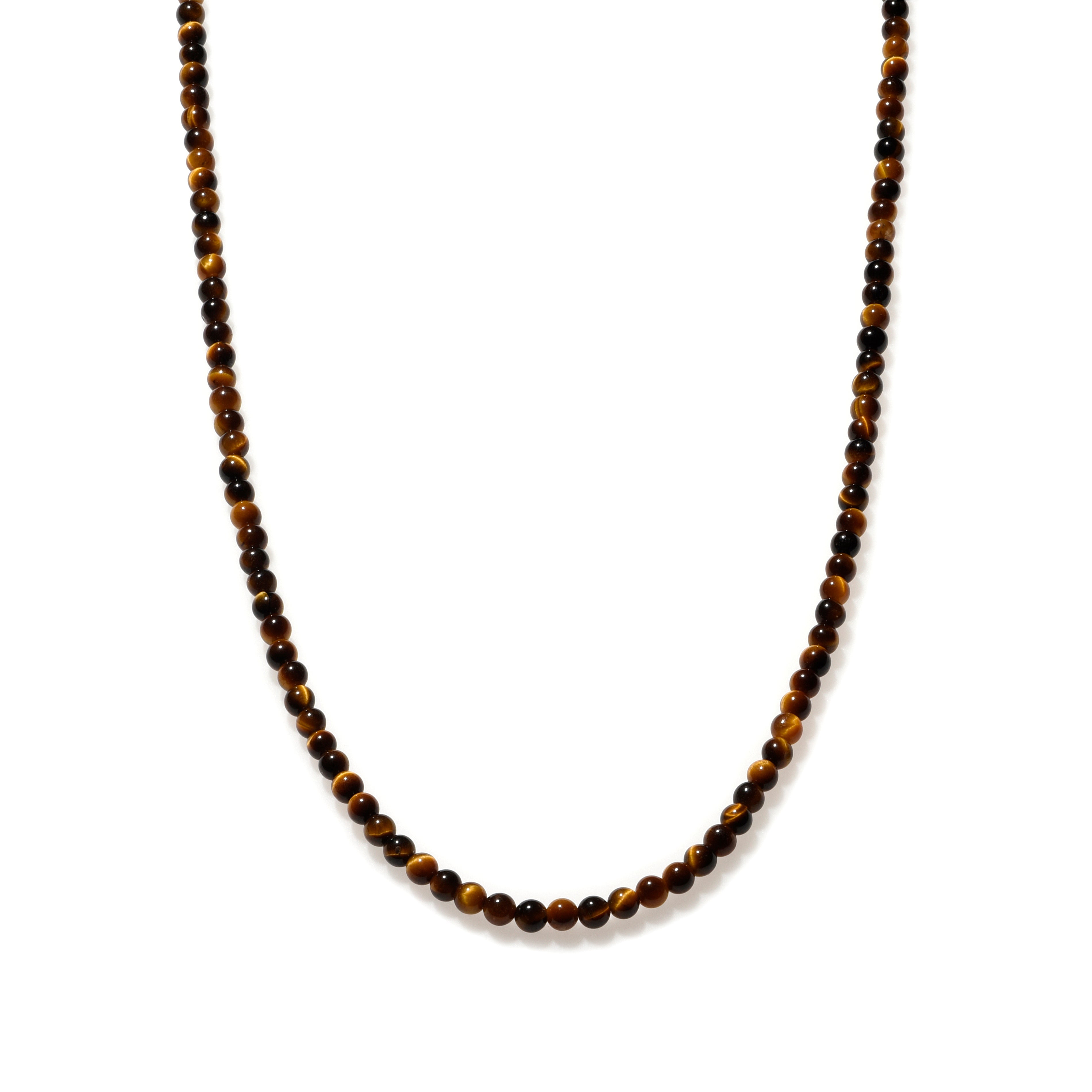 Tiger Eye Beaded Necklace Mini (Grade AAA, 4mm) Otter Spirit