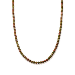 Unakite Beaded Necklace Mini