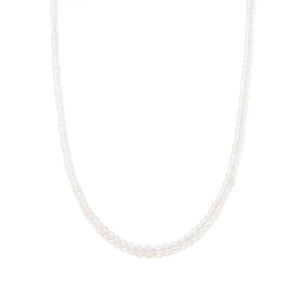 White Agate Beaded Necklace Mini