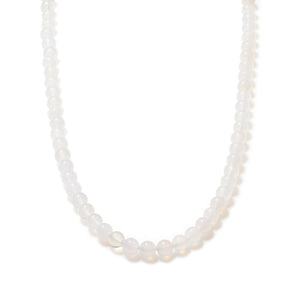 White Agate Beaded Necklace