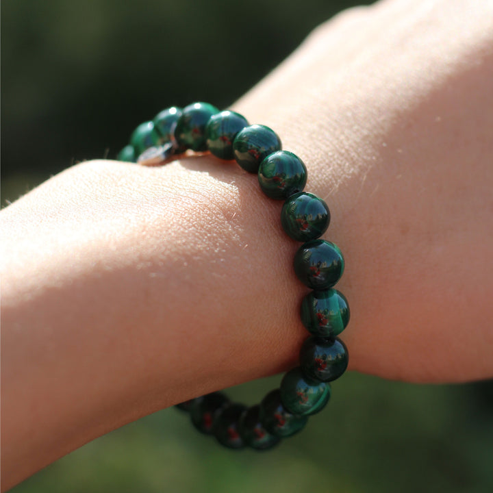 Bracelet Malachite Fonçée AAA perles 6-7mm - Bracelets, Minéraux Bracelet Malachite Fonçée AAA perles 6-7mm - Bracelets, Minéraux