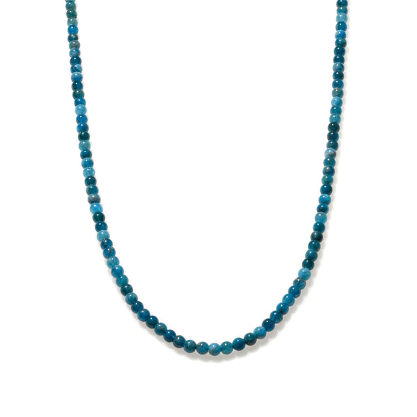 Blue Apatite Beaded Necklace Mini