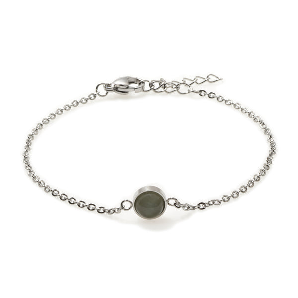 Aventurine Solitaire Silver Bracelet