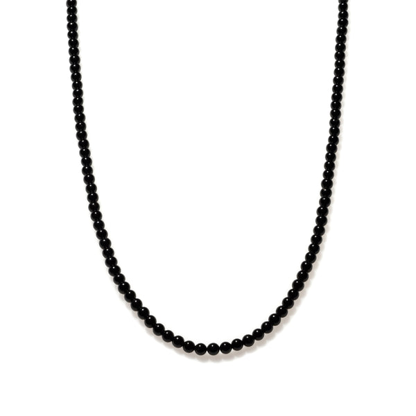 Black Tourmaline Beaded Necklace Mini