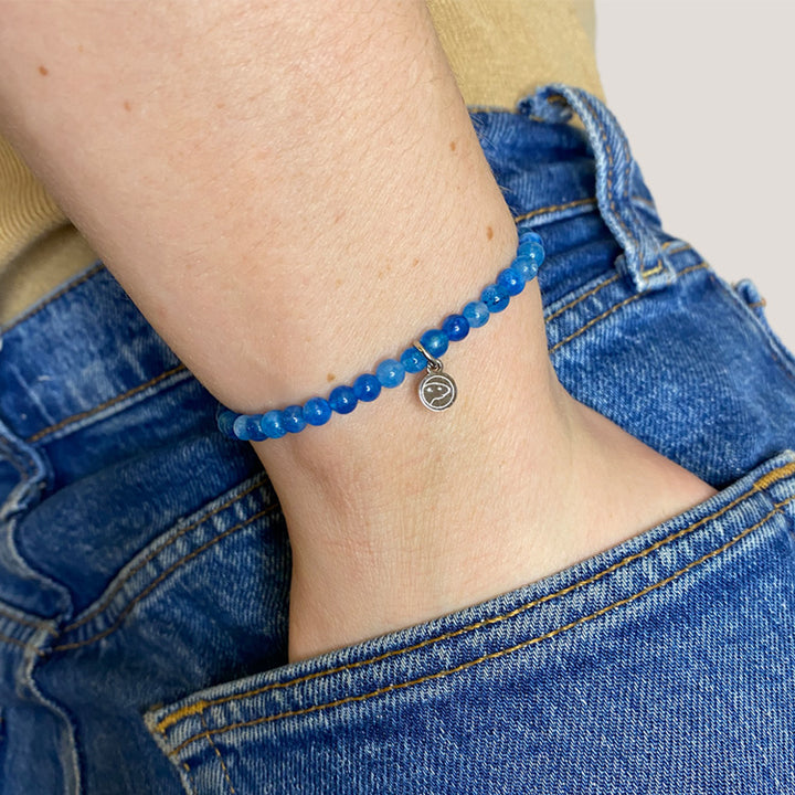 Blue Apatite Bracelet 4mm back pocket 