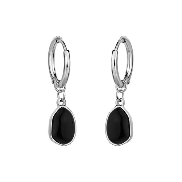 Obsidian Drop Earrings