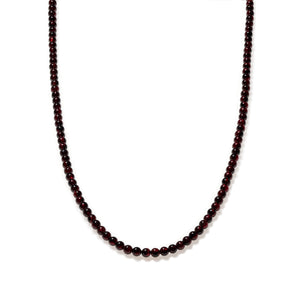 Garnet Beaded Necklace Mini