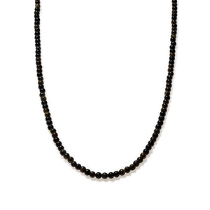 Golden Obsidian Beaded Necklace Mini