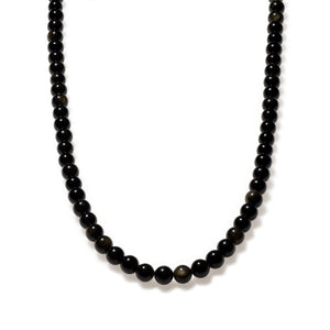 Golden Obsidian Beaded Necklace