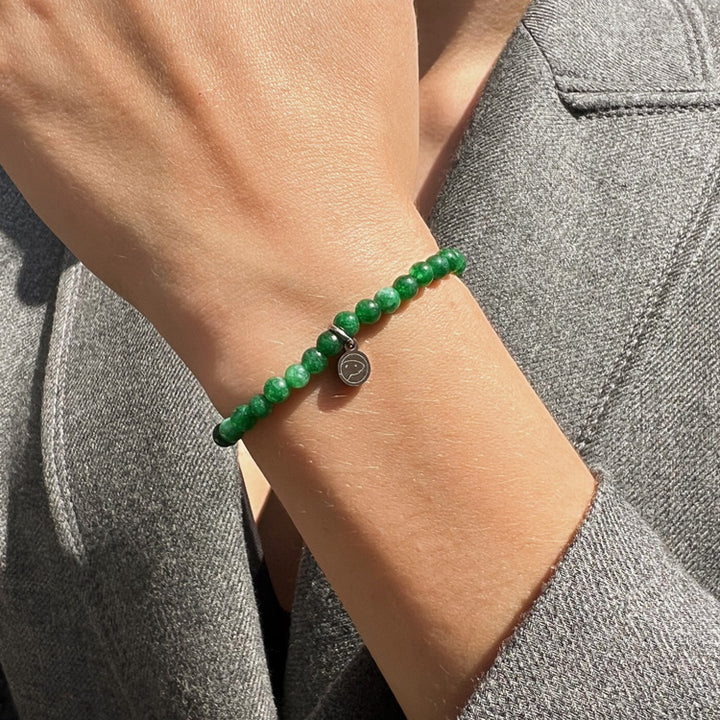 Green Jade Bracelet 4mm wrist