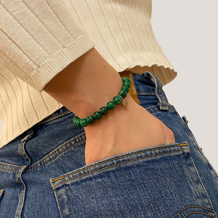 Green Jade Bracelet 8mm back pocket