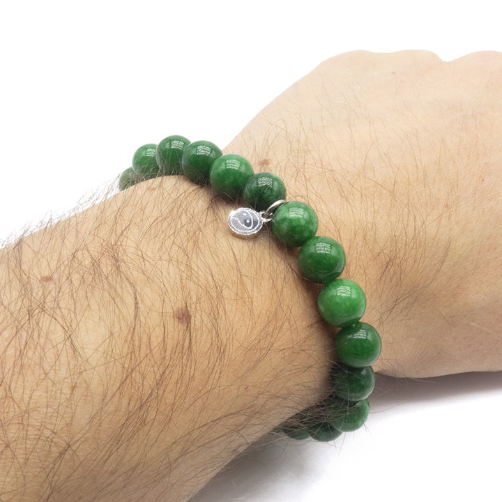 Green Jade Bracelet Men 8mm wrist