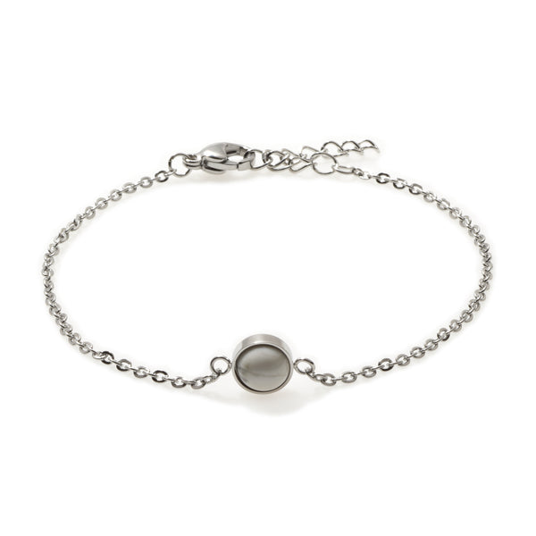 Howlite Solitaire Silver Bracelet