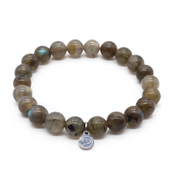 Mala / bracelet élastique, labradorite avec OM - Malas Mala / bracelet élastique, labradorite avec OM - Malas
