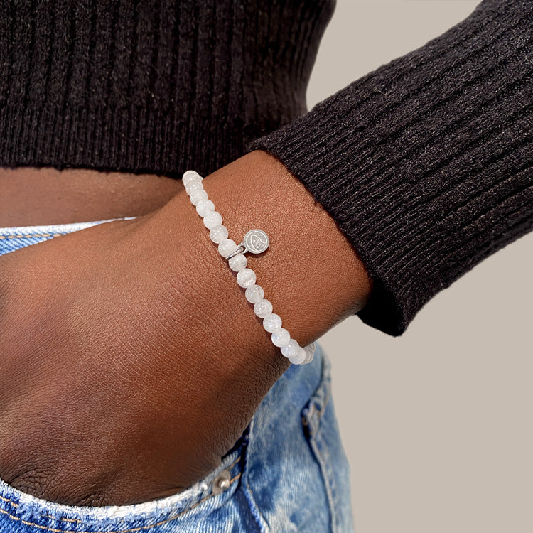 White moonstone bracelet paparazzi online