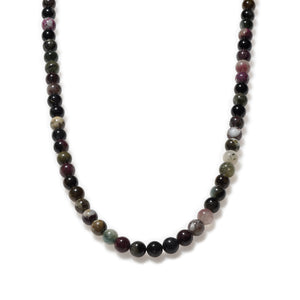 Rainbow Tourmaline Beaded Necklace