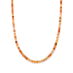 Orange Aventurine Beaded Necklace Mini
