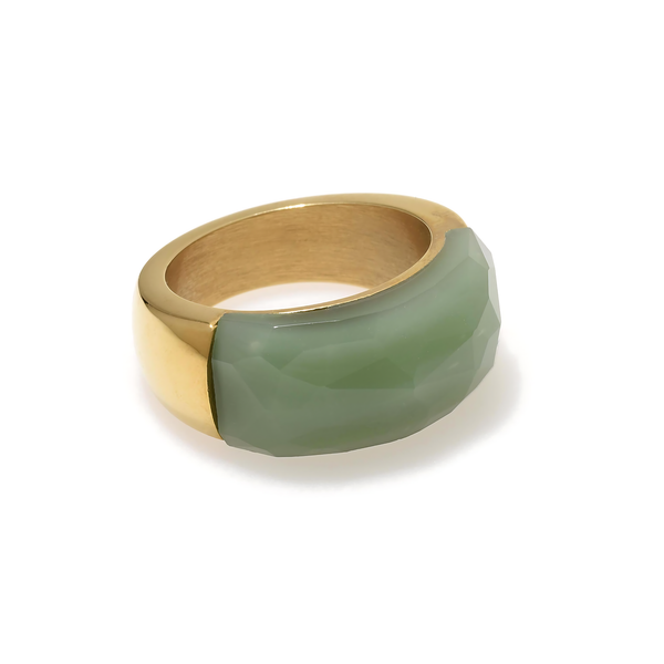 Aventurine Faceted Ring