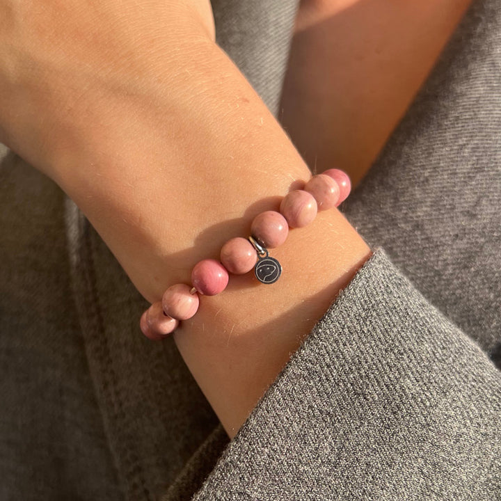 Rhodonite Bracelet 8mm wrist