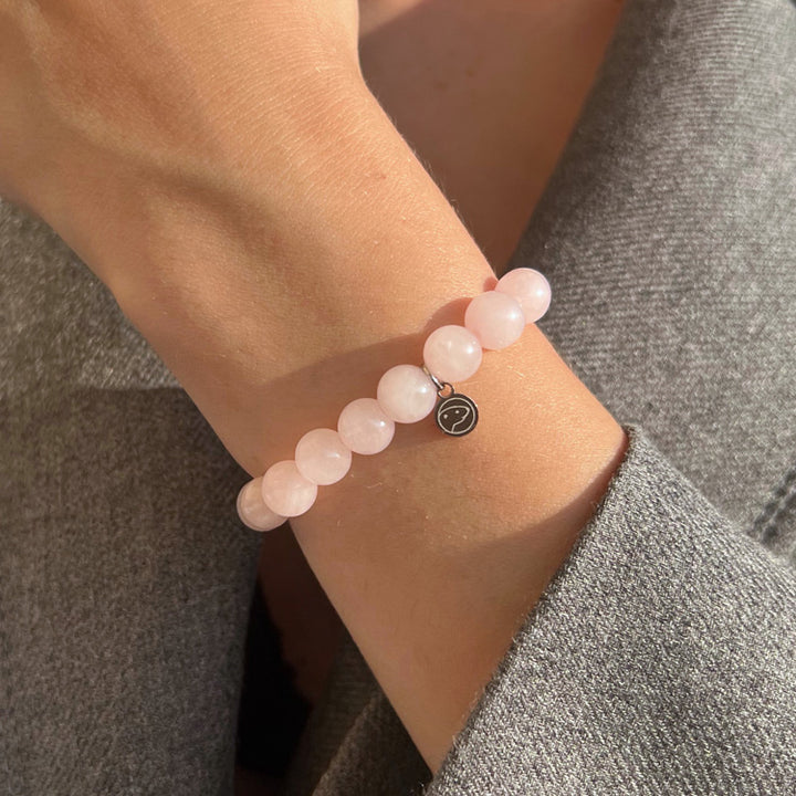 Rose Quartz Bracelet 8mm wrist