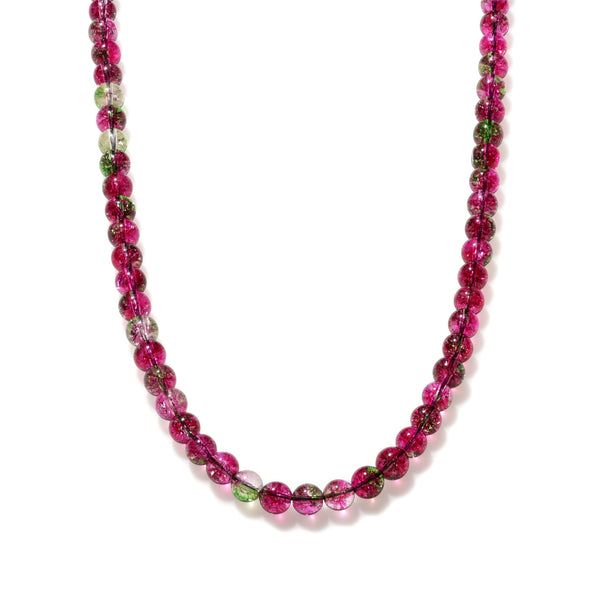 Watermelon Chalcedony Beaded Necklace