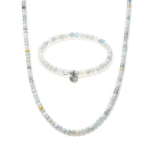 Aquamarine Beaded Duo Mini