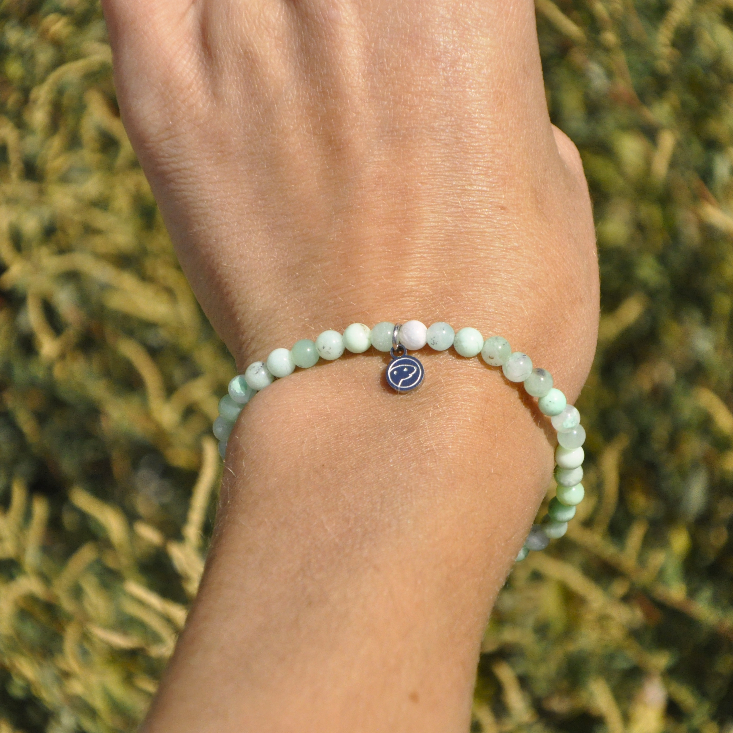 australian jade bracelet on a hand