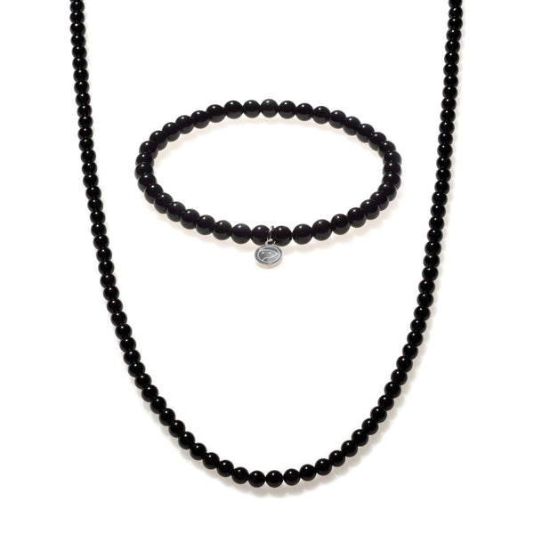 Black Tourmaline Beaded Duo Mini