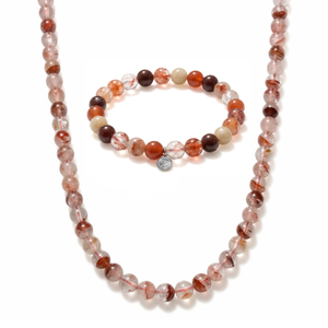 Fire Quartz Beaded Duo