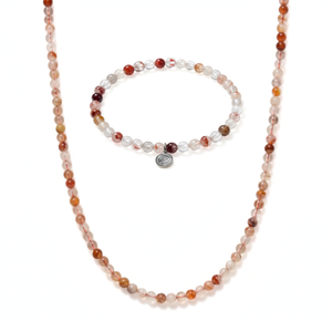 Fire Quartz Beaded Duo Mini