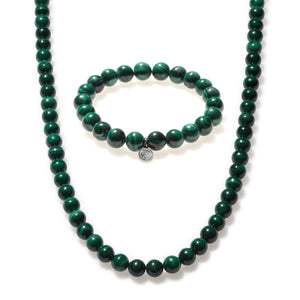 Malachite Beaded Duo