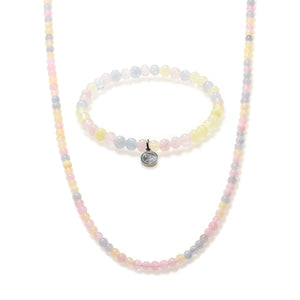 Morganite Beaded Duo Mini