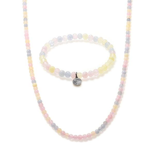 Morganite Beaded Duo Mini