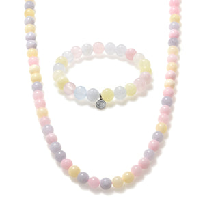 Morganite Beaded Duo
