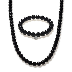 Obsidian Beaded Duo