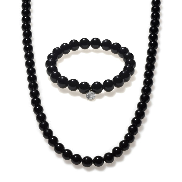 Obsidian Beaded Duo