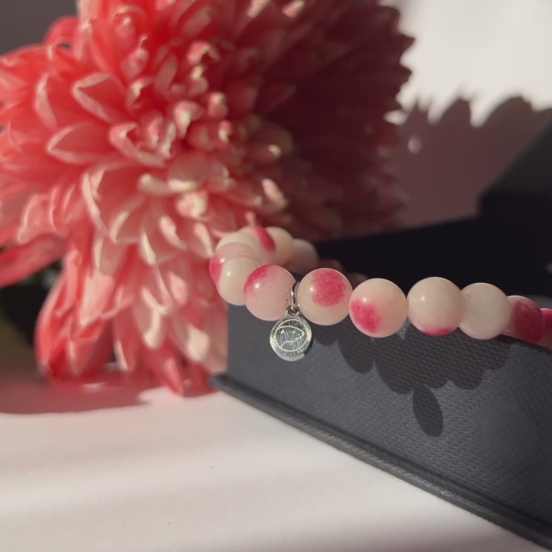 Peach Jade Bracelet (Genuine, 8mm) | Otter Spirit | Natural Gemstones