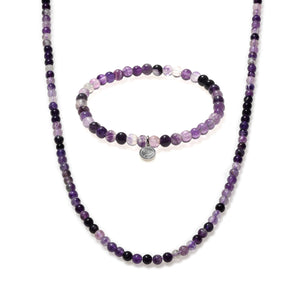 Purple Fluorite Beaded Duo Mini