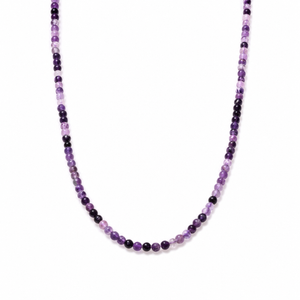Purple Fluorite Beaded Necklace Mini