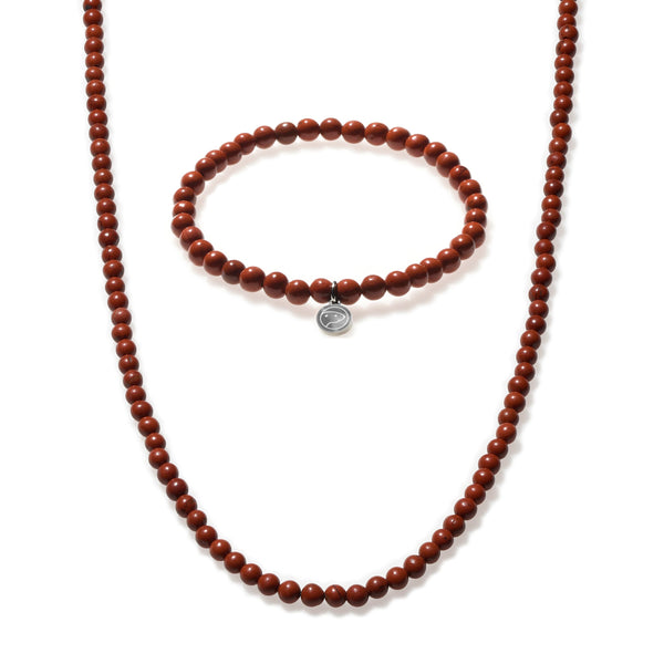 Red Jasper Beaded Duo Mini