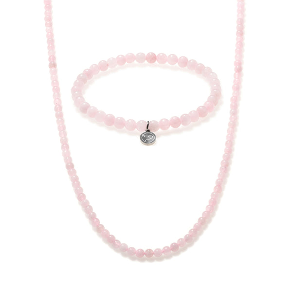 Rose Quartz Beaded Duo Mini